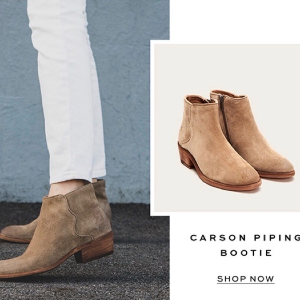 Suede Ankle Boots - Tan